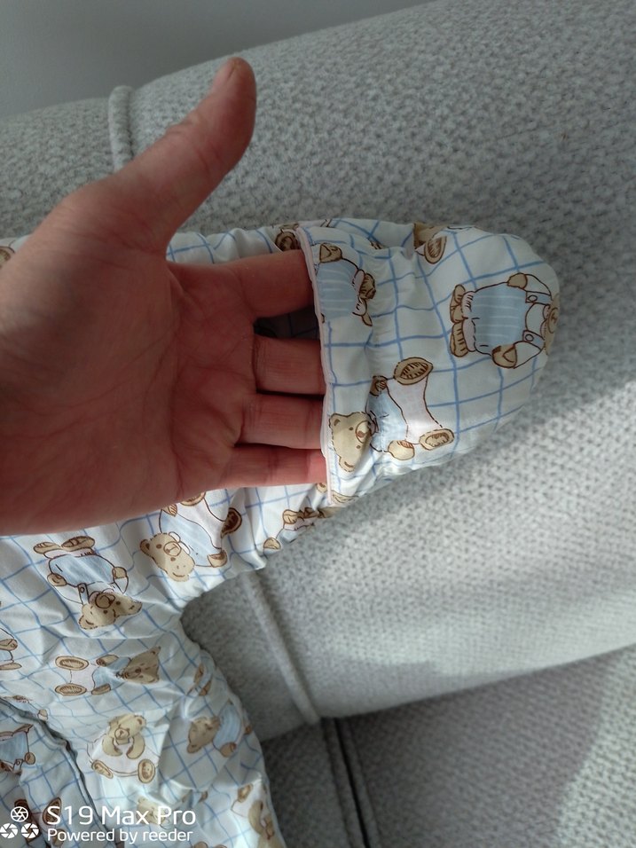 Kapüşonlu Beyaz Desenli Bebek Tulumu - Görsel 3