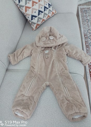 Kürklü Bej unisex Bebek Kar Tulumu 18-24 ay. - Görsel 5