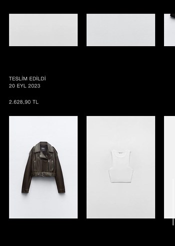 Zara Zara Suni Deri Crop Biker Ceket