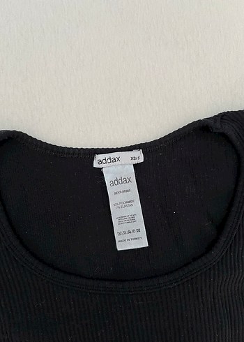 s Beden Addax Seamless Siyah Kısa Kollu Crop Bluz