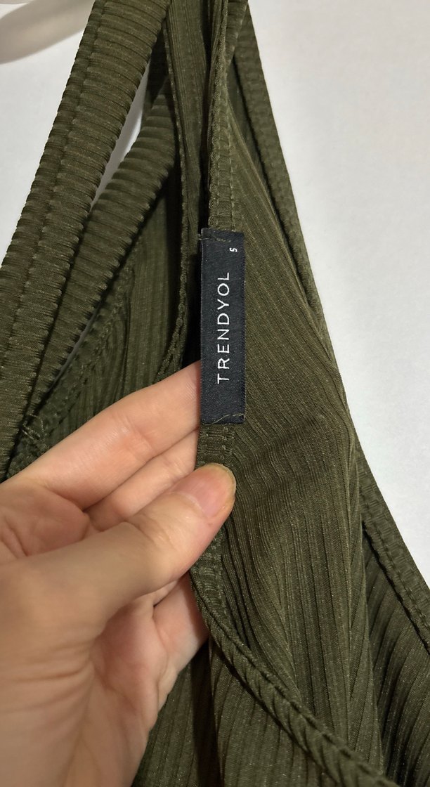 Milla Haki Drapeli Askılı Kadın body - Görsel 2