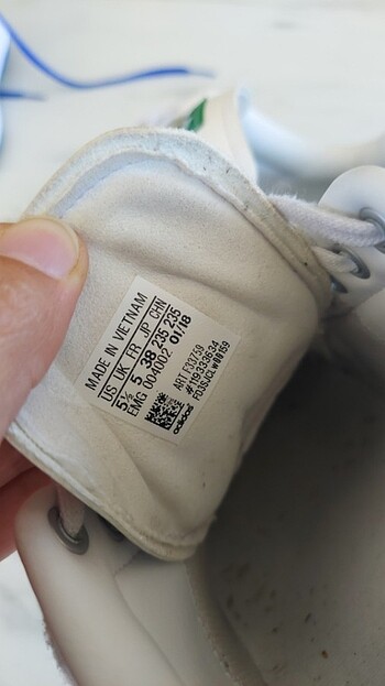 38 Beden beyaz Renk Orjinal adidas 38 adicross harika