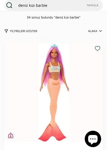 Beden Barbie Deniz Kızı odile