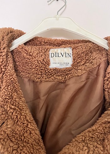 Dilvin Kahverengi peluş oversize dilvin ceket