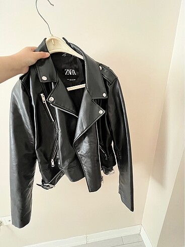 Zara kadın biker deri ceket