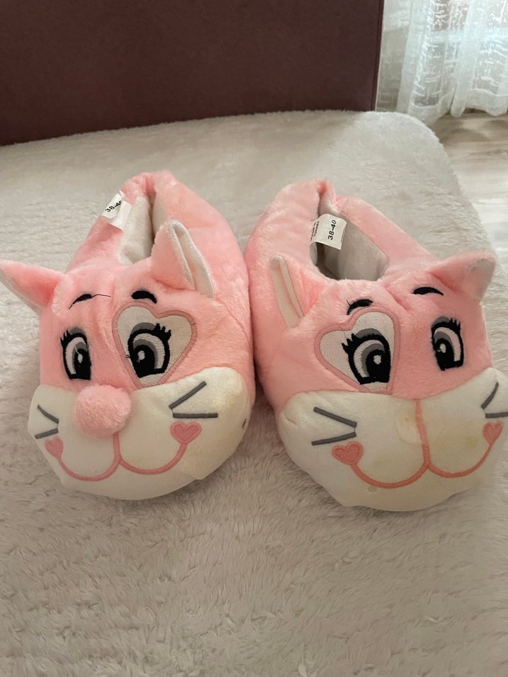 Pembe Peluş Kız Çocuk Terlik - Görsel 3