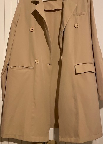 Bej Düğmeli Kadın Blazer Ceket - Görsel 5