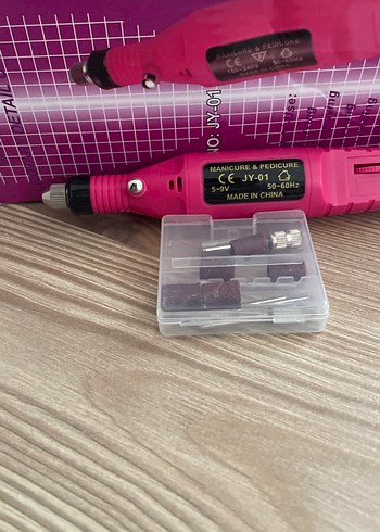 Pembe Elektrikli Tırnak Bakım Seti - Görsel 2