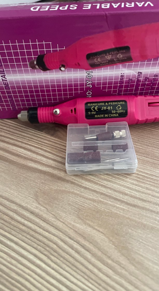 Pembe Elektrikli Tırnak Bakım Seti - Görsel 2