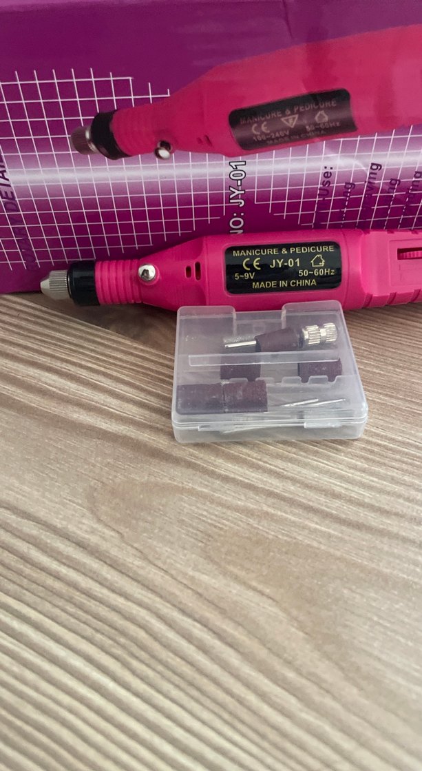 Pembe Elektrikli Tırnak Bakım Seti - Görsel 3