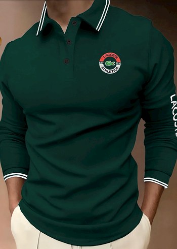 Lacoste Beyaz Uzun Kollu Polo Tişört - Görsel 2