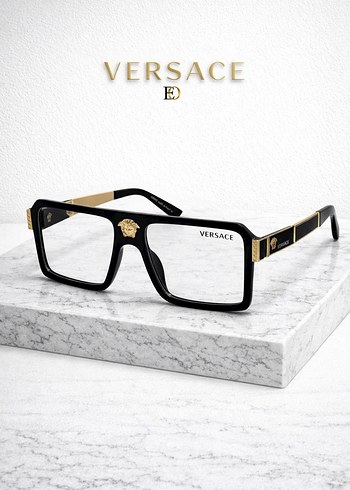 Versace Kadın Altın Şeffaf Modern Klasik Gözlük - Görsel 8