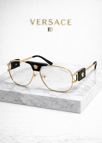 Versace Kadın Altın Şeffaf Modern Klasik Gözlük - Görsel 13