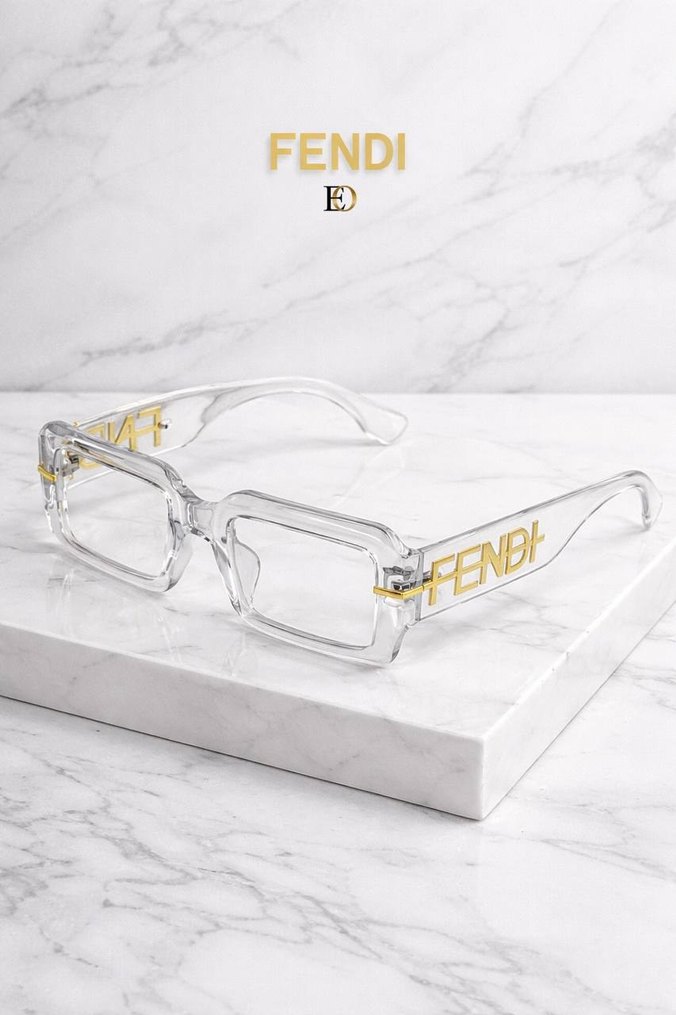 Versace Kadın Altın Şeffaf Modern Klasik Gözlük - Görsel 4