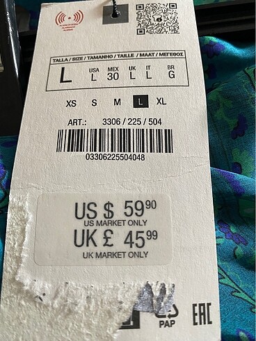 l Beden çeşitli Renk Zara saten pareo pantolon