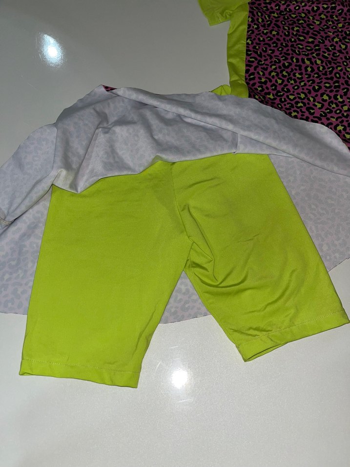 Kız Çocuk Renkli Leopar Desenli  Mayo - Görsel 3