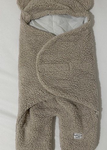 Kahverengi Peluş Bebek Battaniyesi Kulaklı - Görsel 2