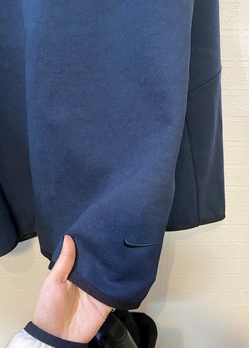 Nike Erkek Mavi Fermuarlı Sweatshirt - Görsel 3