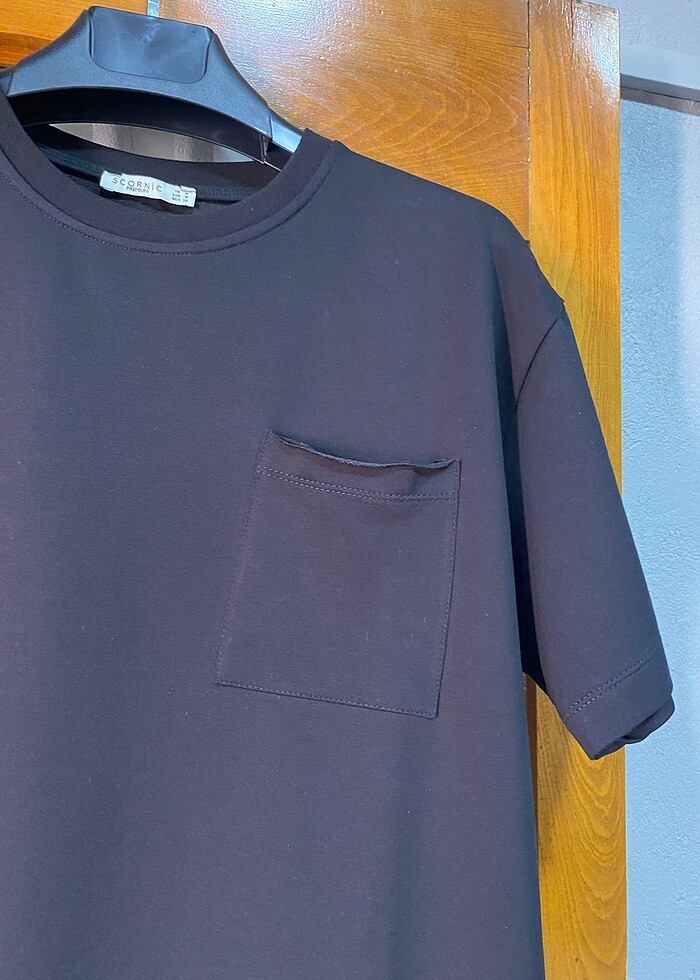 Siyah basic tişört - Görsel 5