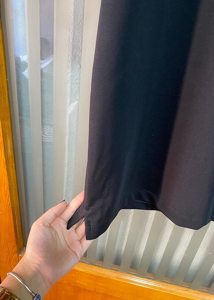 Siyah basic tişört - Görsel 3