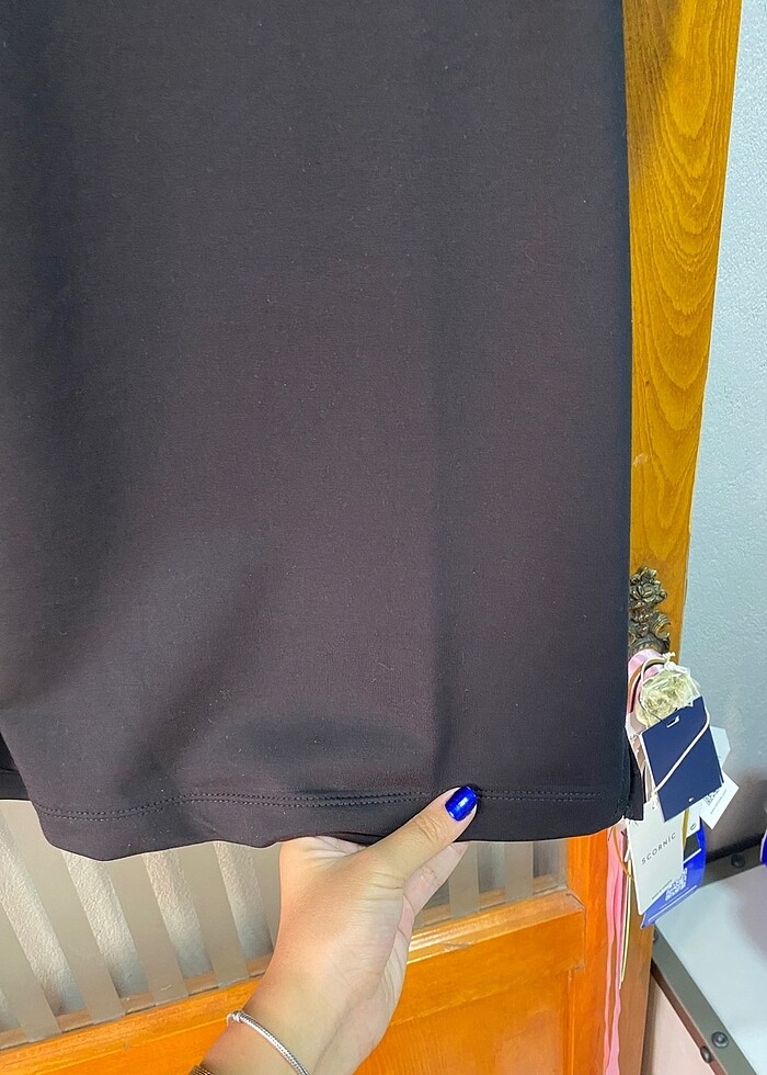 Siyah basic tişört - Görsel 4