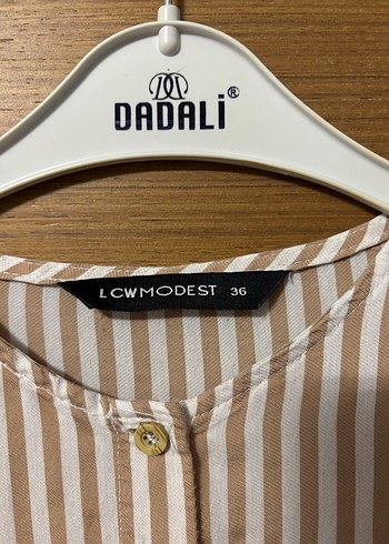 Bej Çizgili Uzun Bohem Elbise - Görsel 2