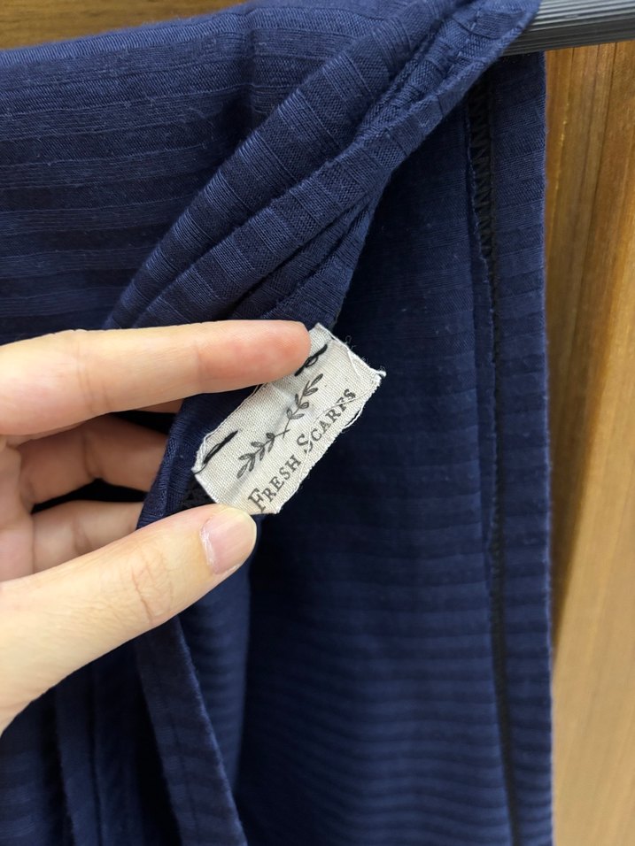 Fresh scarfs Comfy penye şal lacivert - Görsel 3