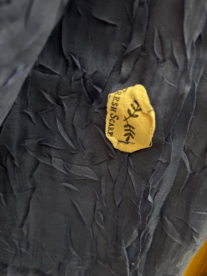 Fresh scarfs Vual crash şal kot mavi - Görsel 5