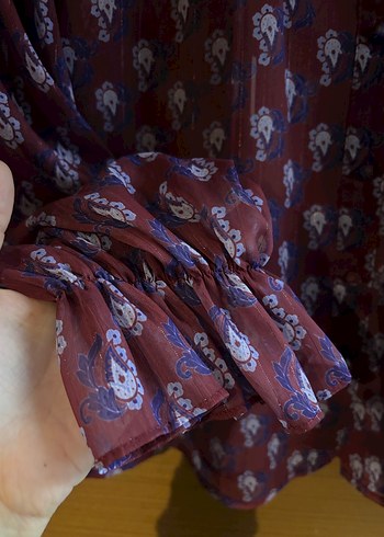 Koton transparan kolları Fırfırlı Bluz - Görsel 7