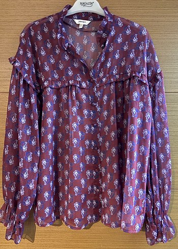 Koton transparan kolları Fırfırlı Bluz - Görsel 3