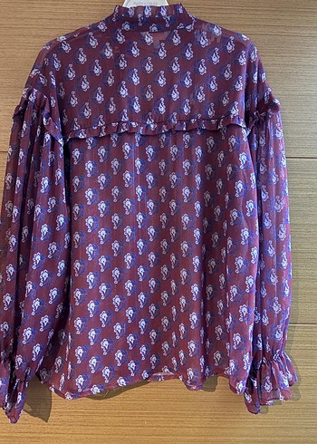 Koton transparan kolları Fırfırlı Bluz - Görsel 4