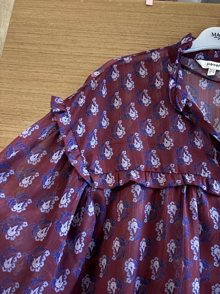 Koton transparan kolları Fırfırlı Bluz - Görsel 5