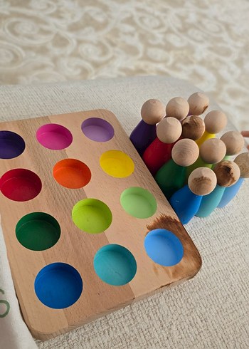 Renkli Ahşap Eğitici Oyuncak - Görsel 5