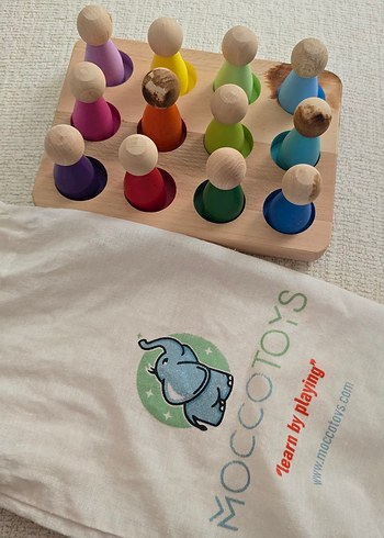 Renkli Ahşap Eğitici Oyuncak - Görsel 3