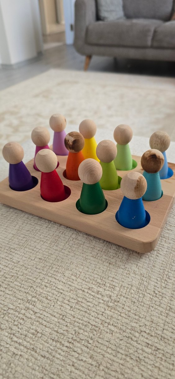 Renkli Ahşap Eğitici Oyuncak - Görsel 2