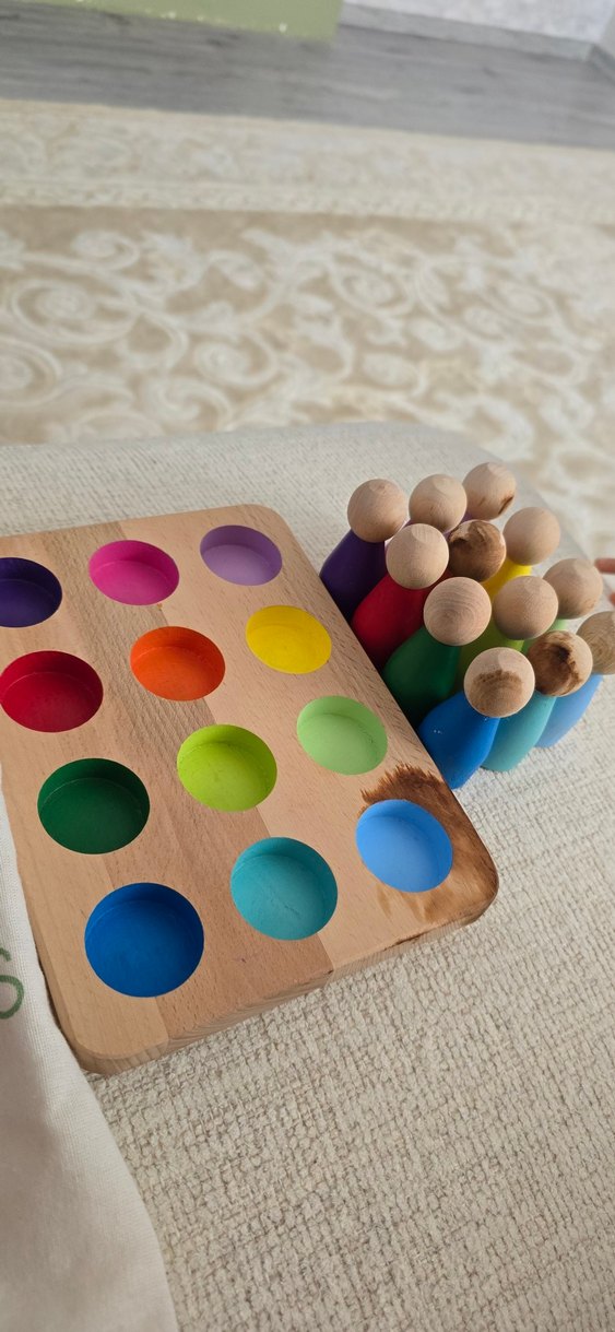 Renkli Ahşap Eğitici Oyuncak - Görsel 5