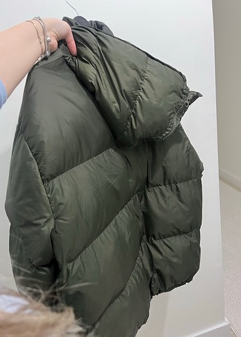 Düğmeli Yeşil Kadın Kışlık oversize
Mont - Görsel 2