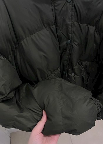 Düğmeli Yeşil Kadın Kışlık oversize
Mont - Görsel 3