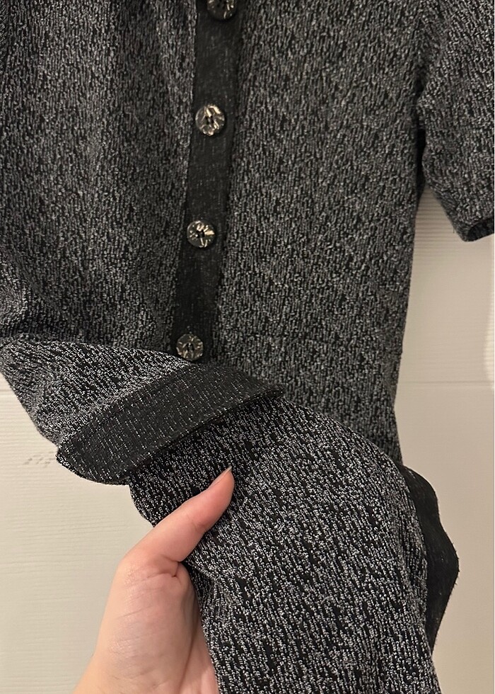 mudo yakalı elbise - Görsel 3