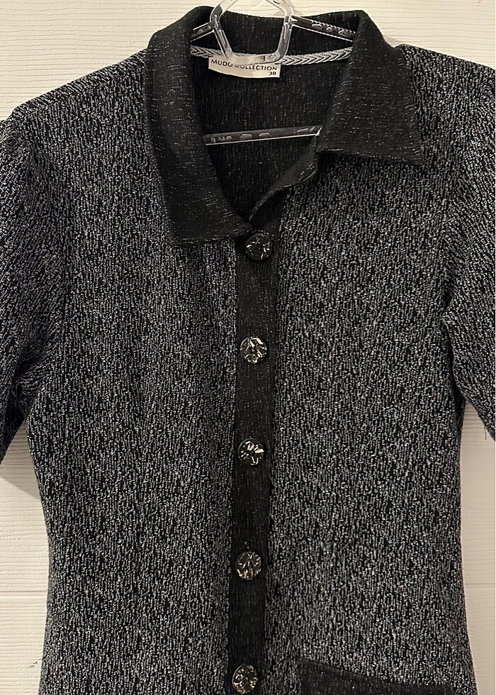 mudo yakalı elbise - Görsel 2