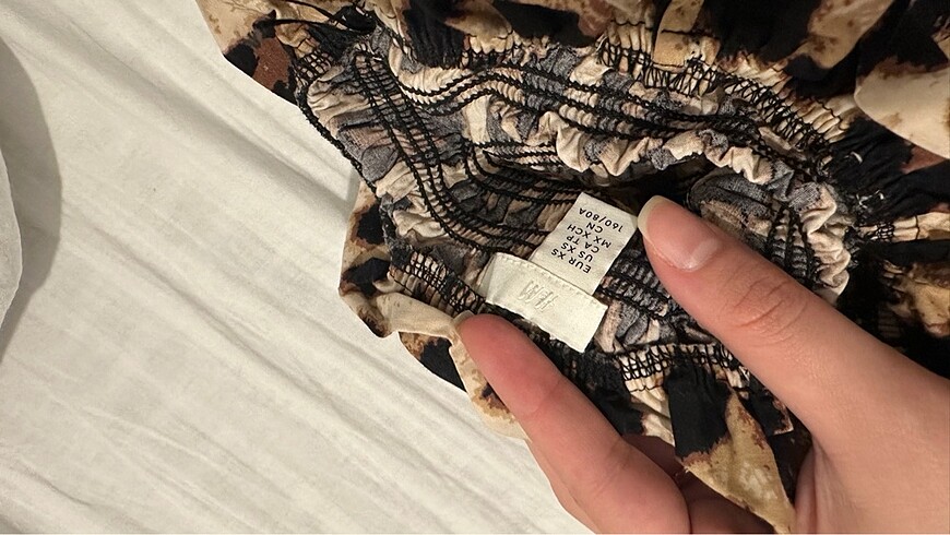 xs Beden strablez leopar elbise