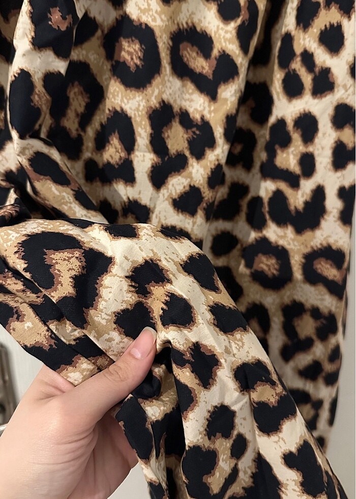 strablez leopar elbise - Görsel 4