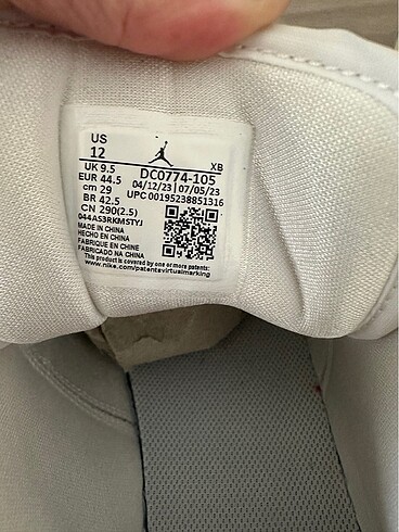 44 Beden beyaz Renk Nike jorden 44,5