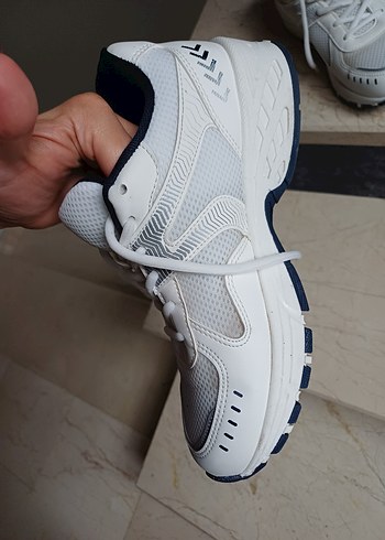 37 Beden Beyaz Bağcıklı Yüksek Topuklu Spor Ayakkabı