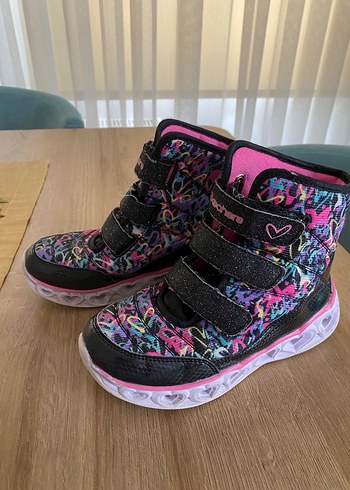 Skechers su geçirmez bRenkli Kız Çocuk Spor Ayakkabı Velcro Bant - Görsel 3