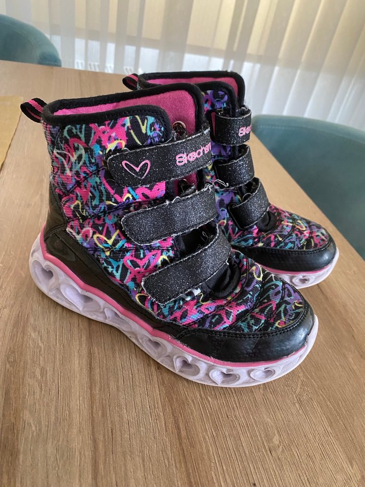 Skechers su geçirmez bRenkli Kız Çocuk Spor Ayakkabı Velcro Bant - Görsel 2