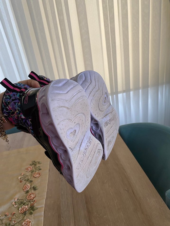 Skechers su geçirmez bRenkli Kız Çocuk Spor Ayakkabı Velcro Bant - Görsel 4