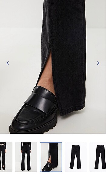 34 beden paça yırtmaç detaylı jean - Görsel 6