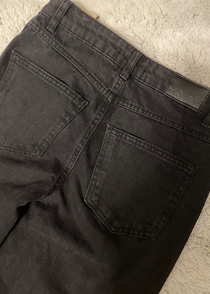 34 beden paça yırtmaç detaylı jean - Görsel 5