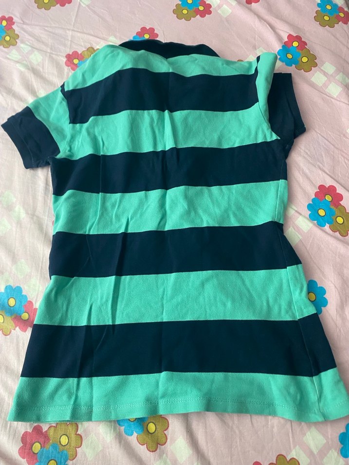 Yeşil Çizgili Polo Tişört - Görsel 2